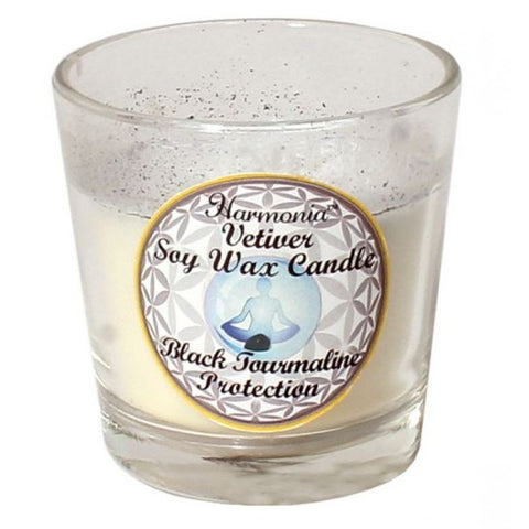 Tourmaline Protection Soy Candle - Vetiver oil