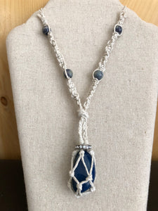 Macrame Interchangeable Crystal Necklace