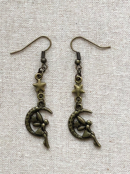 Fairy Earrings - Silver or Bronze