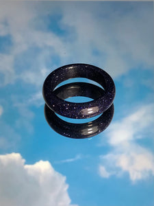 Purple/Blue Goldstone Ring