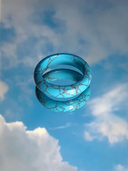 Blue Howlite Ring