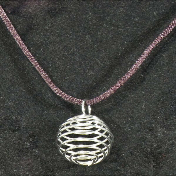 Silver Gemstone Cage Pendant