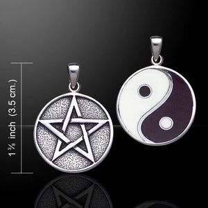 Two sided Yin Yang & Pentacle Pendant