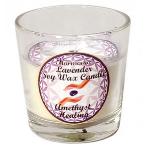Amethyst Healing Soy Candle - Lavender